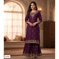 2PCS Printed Plazzo Suit For Women