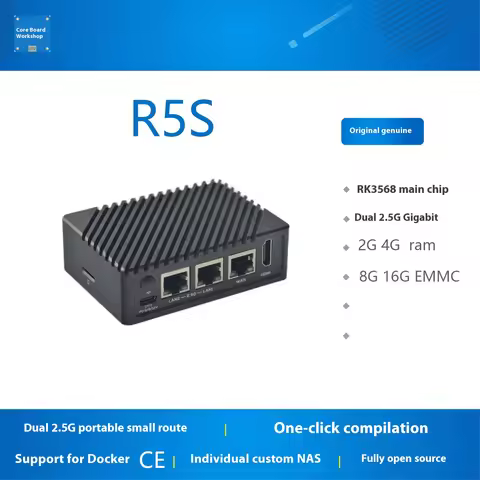 NanoPi R5S Router Dual 2.5G+ Gigabit Mini Development Board CNC full metal case RK3568
