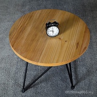 Small Small Round Table Coffee Table Casual Industrial Style loft American Living Room Iron Corner T