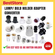 Lamp Bulb Holder Socket  Wedge Holder Lamp Holder Adapter Converter Pemegang Tapak Mentol E14 E27 B2