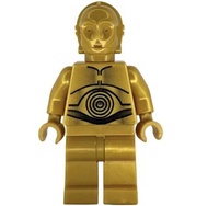 # LEGO Star Wars Pearl Gold C3PO Minifig 10144 4475 4504 7106 7190 Sw0161a