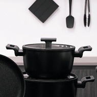 【Sambonet】義大利製 Titan鈦塗層不沾鍋雙耳湯鍋20cm-附蓋