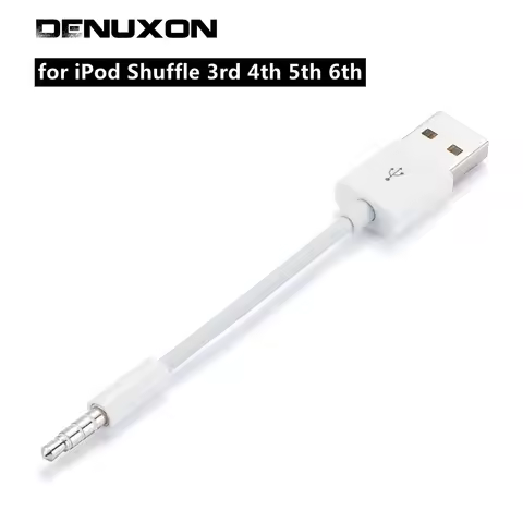 3.5mm Jack AUX to USB 2.0 Charger Data Sync Audio Adapter Cable for Apple iPod Shuffle 3rd 4th 5th 6