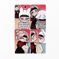 4PCS Korean BL Manhwa Borderline Photo Cards Set - Q Version Characters LOMO Cards for Fans Collecti