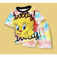 Playset Tweety Cotton 3D Cold, playset girls, baju budak perempuan, girls tshirt, baju girls