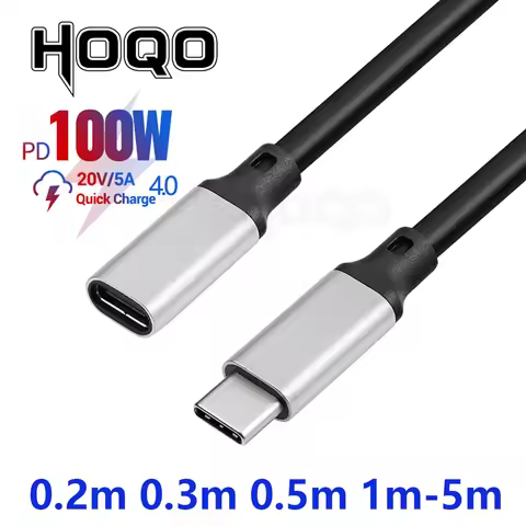 USB c extension cable,100W PD 5A 4k USB3.1 Type c usb-c extension male to female extender Cord for n