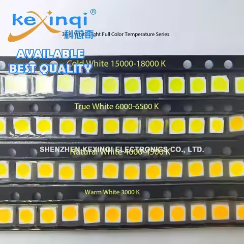 100pcs 3030 SMD LED Cool White Natural White Warm White 1W 3V 6V 9V 3.0 * 3.0mm Luminous Lamp Beads 