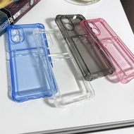 A17 A17K A38 4G Cover Clear Card Slots Holer Soft TPU Case Cover For Oppo A78 A18 A58 A98 A60 A79 Sh