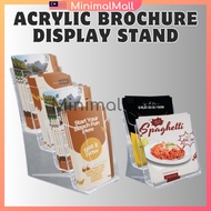 Dual Layer Acrylic Ads Brochure Holder Rack Card Display A6 Transparent Standee Display Catalog Maga