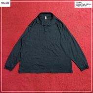 Longsleeve T-Shirt Dry Fit Glimmer Basic Collared Black Size XXL