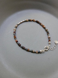 量身訂製/純銀/天然石手鍊/彼得石/鈦赫茲