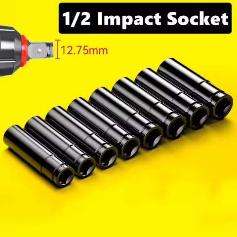 1/2" Drive Deep Impact Socket Drive Metric Wrench Socket Deep Impact Socket Pneumatic Wrench Head Ti
