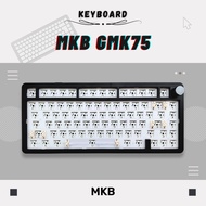 MKB GMK75 Hot-Swap Adjustable Volume Knob Custom RGB Tri-Mode 2.4Ghz Bluetooth Connection Keyboard B