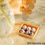 6 Eggs Miniature Eggs Exquisite Scene Accessaries Resin Decor for Kids Quail Eggs