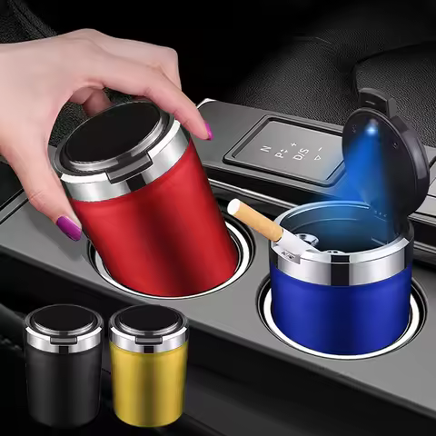 1X LED Car Ashtray Cigar Ash Tray Coin Storage Cup For BMW M M1 M2 M3 M4 M5 M6 M7 M8 X1 X3 X5 E39 E4