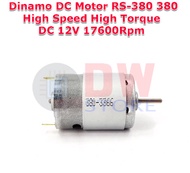 Terlaris Dinamo DC Motor RS380 RS 380 DC 12V 6V-12V High Speed RPM Tor