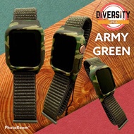 Aksesori jam tangan Apple watch band strap nylon sport loop case apple military design ready stock