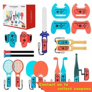 Sports  Bundle 18 in 1 Accessories Kit for Nintendo Switch Sports Games Golf Clubs Tennis  Compatible Switch/Switch