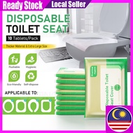 10pcs/pack Disposable Toilet Seat Cover Paper Anti-Bacterial Travel Portable Cover Mat Pad Pelapik Tandas Duduk