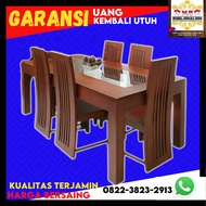 Meja makan jati belanda minimalis bulat ukiran asli jepara asli set 4 6 8 kursi 4 6 8 promo murah mi