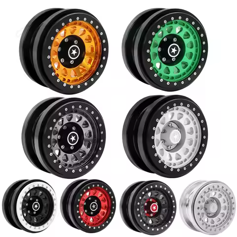 Rc jeep CNC Aluminum 2.9" Beadlock Wheel Hub Rim for 1/6 RC Crawler Car Axial SCX6 Jeep JLU Wrangler
