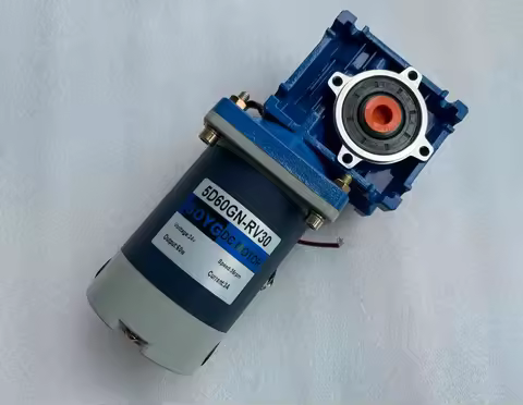 24V 60W NMRV30/R40 DC Worm Gear Motor with Dual Self-locking Adjustable-speed CW CCW High Torque