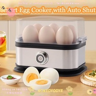 NONEDYODYE Eggs Boiler, 6 Eggs Capacity Auto Shut- Smart Egg Cooker,  Space Saving Multi Functional 
