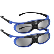 DLP Link 3D Glasses, 144Hz Rechargeable 3D Active Shutter Glasses for All DLP-Link 3D Projectors, Ca