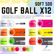 INESIS กอล์ฟ ลูกกอล์ฟ ลูกกอล์ฟนิ่ม Soft 500 Golf Ball X12  ( ลูกกอล์ฟนิ่มรุ่น 500 12 ลูก ) ลูกกอล์ฟใ