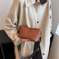 HHMSP424 Ashen 2022 New Style Out of the Street BI Prepare Trendy Retro All-Match One-Shoulder Messe