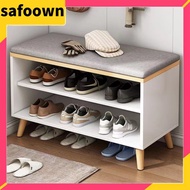 Shoes Bench Stool Organizer Footstool With Soft Cushion Shoe Rack Cabinet Storage Space Saver