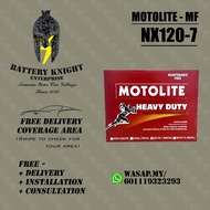 NX120-7 NX120-7L Motolite MF Bateri Kereta Car Battery Isuzu Toyota Ford Mitsubishi Mazda