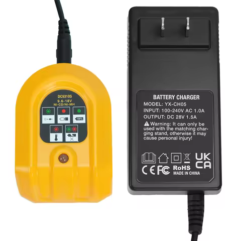 DC9310 Fast Charger Replace for Dewalt 7.2-18V NiCD NiMH Battery DW9057 DC9071 DC9091 DC9096 Power T
