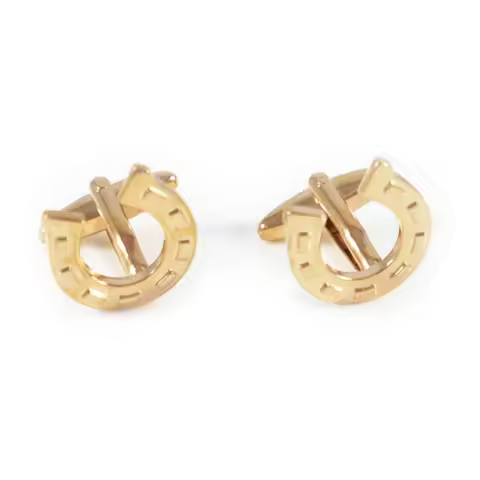 Horseshoe Cuff Links Rosegold Plated Horseshoe Cuff Links Father's Day Gift Cuff Links Birthday Gift