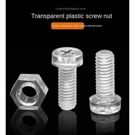 Clear PC Round Head Screw Plastic Nut Insulation Screw alec Screw Thread Nut Screw M3M4M5M6 Combinat