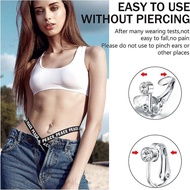 Clip-on navel earrings without piercing fake clip / piercing earing belly clip Stainless steel