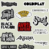 Sticker Best Quality Music Band Metal RAMONES GUNS N ROSES METALLICA Etc