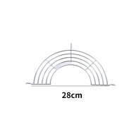ตะแกรงระบายน้ำมันสแตนเลสครึ่งวงกลม อเนกประสงค์ ตะแกรงนึ่งแบบต่อได้ กระทะทอดน้ำมันในครัว ตะแกรงฉนวนกั