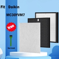 Fits For Daikin Air Purifier MC30YVM7 Replacement HEPA Filter and Deodorizing Carbon Filter
