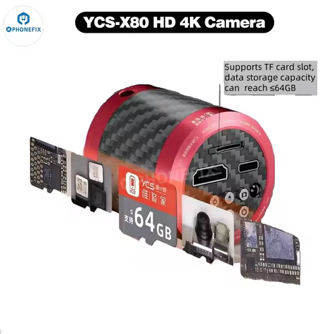 YCS X80 4K Microscope Camera Industrial Video Digital Image Capture USB Camera for Mobile Phone PCB 