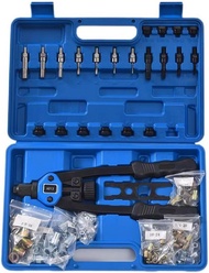 Kìm rút ốc tán Bộ 110 dụng cụ gồm đai ốc đinh tán hệ mét và cờ lê loại M3 M4 M5 M6 M8 M10 M12
