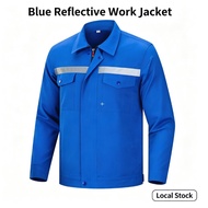 Long Sleeve Work Jacket Outer Jacket Reflective Stripe For Outdoor Site Work