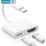 Suntaiho PD 100W HDTV USB C to HDMI-compatible 4K Converter Adapter 2 in 1 Type-C Fast Charging Conv