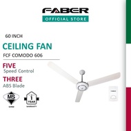 Faber 60inch Ceiling Fan 5 Speed Mode Fcf Comodo 606 80W Kipas Siling Kipas Syiling