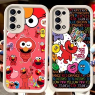 H114 Sesame Street Elmo White Case for OPPO Reno A72 A95 A92 4 A94 6 A74 A52 A54S A55 5 A16s A16 5G