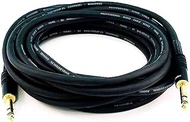 Monoprice 1/4-Inch TRS Male to Male Cable - 25 Feet - Black, 16AWG, Gold Plated - Premier Series