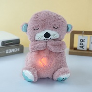 Breathing Otter Sleep and Playmate Otter Musical Stuffed Baby Plush Toy with Light Sound Newborn Sen