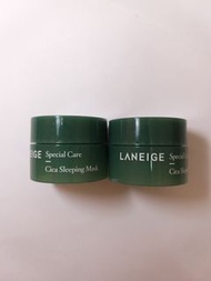 Laneige Special Care Cica Sleeping  Mask 細胞修復補濕睡眠面膜 10mL(有2樽)
~蘊含強效修復細胞再生的森林植物酵母，於黃金睡眠時間強化肌膚天然保護屏障。
