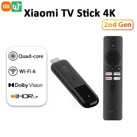 2025 Global Version Xiaomi Mi TV Stick 4K 2nd Gen 2GB RAM 8GB ROM Wifi6 Bluetooth 5.2 Google Assista
