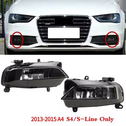 Pair Fog Lamp For Audi S-Line(A4) S4 B9 Sport Version 2013 2014 2015 Front Bumper Anti Fog Light 8K0